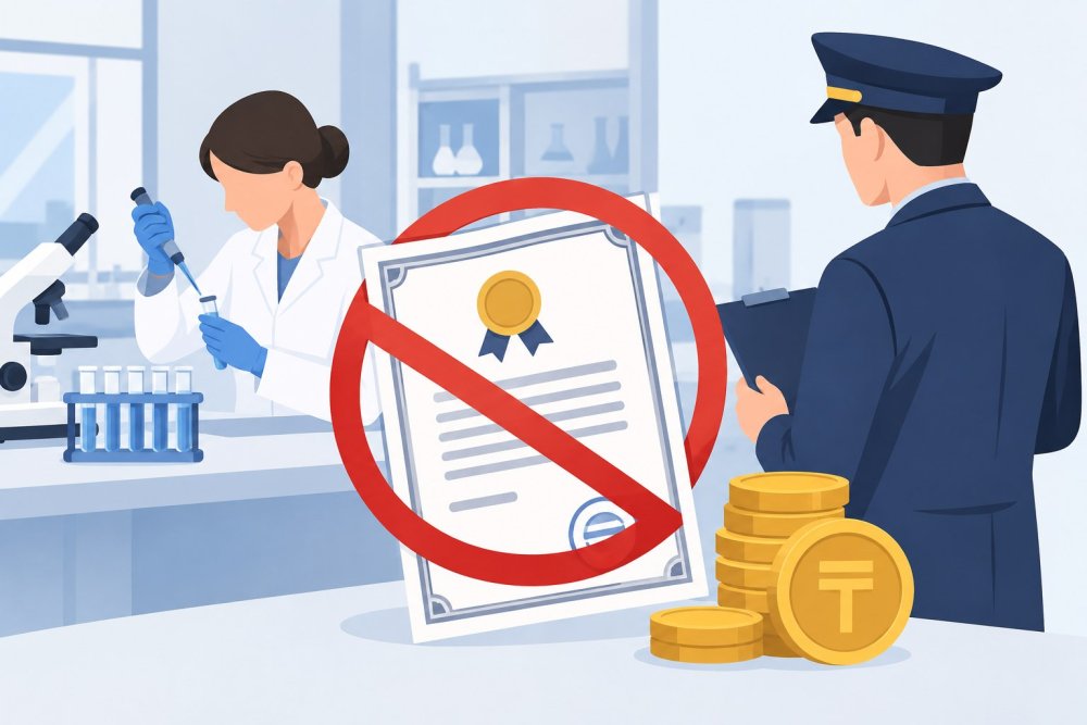 In the Zhambyl region, the accreditation certificate of a testing laboratory has been suspended, and a fine of over 4 million tenge has been imposed