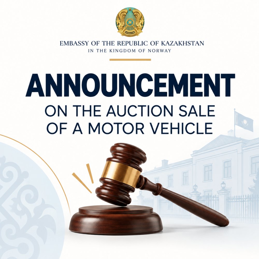 Notice of Auction for the Sale of a Motor Vehicle