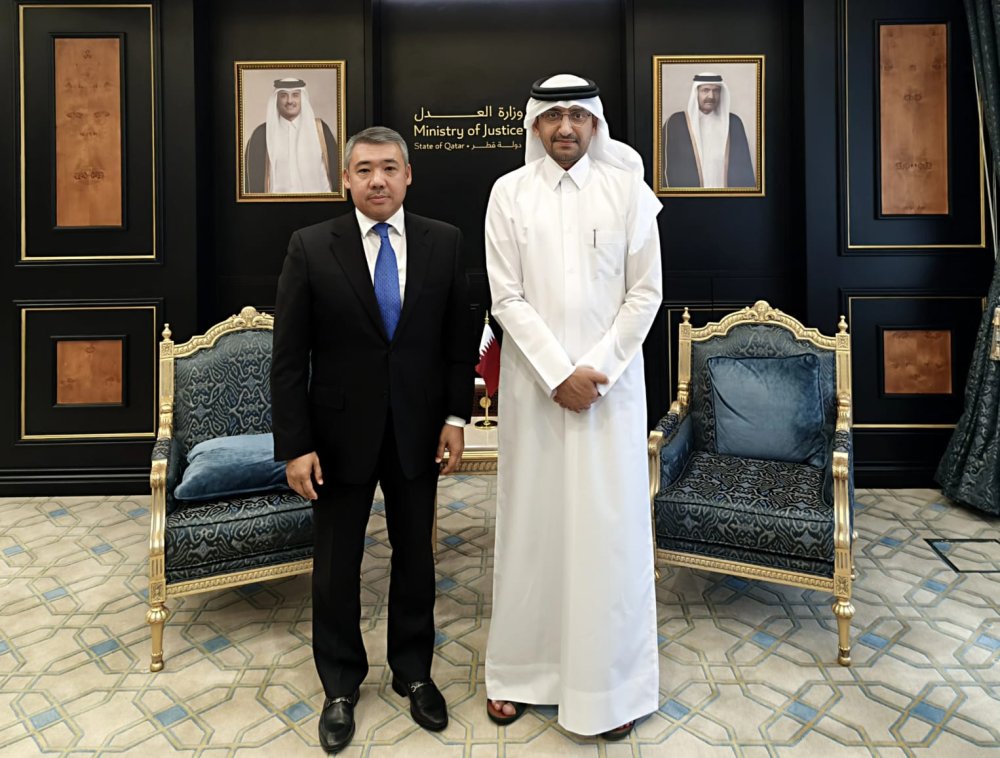 Ambassador of the Republic of Kazakhstan to the State of Qatar met with the Minister of Justice of the State of Qatar