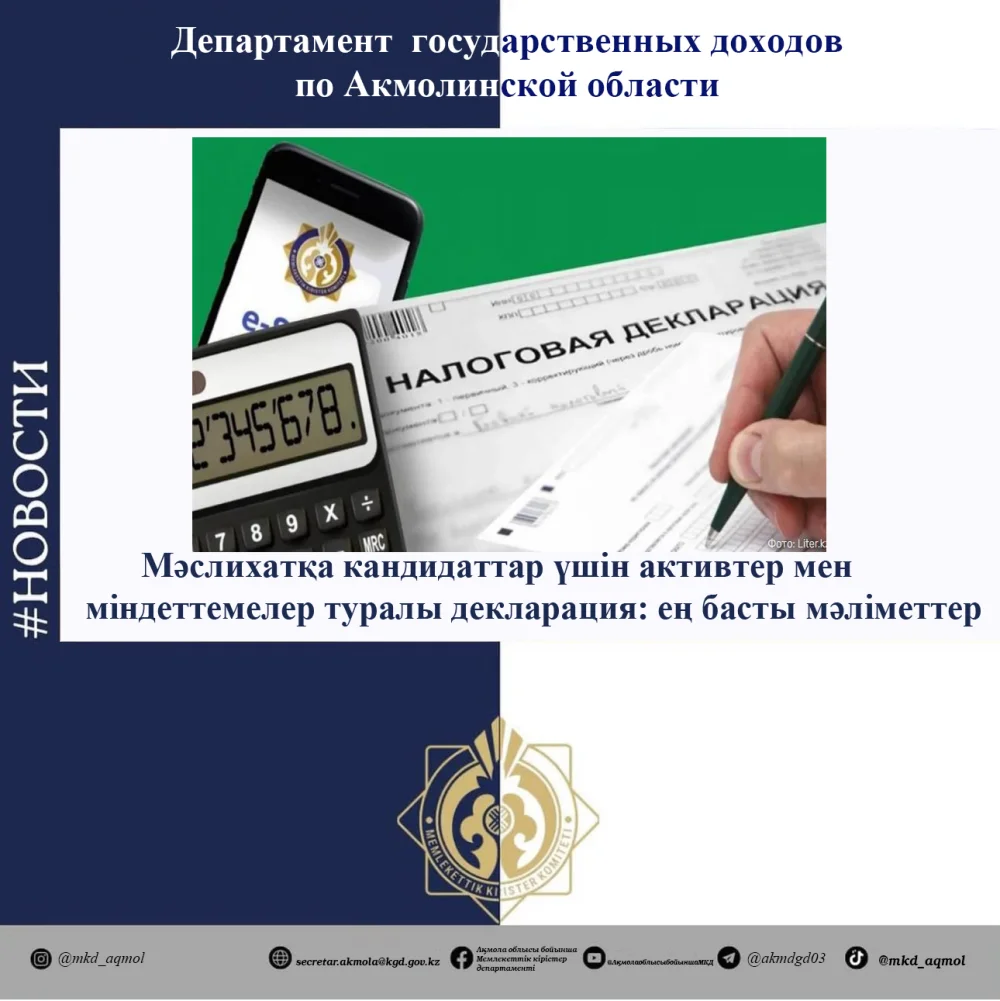 Declaration of assets and obligations for candidates to the Maslikhat: the main thing you need to know — Photo 1