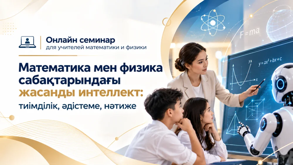 Оnline seminar for mathematics and physics teachers «Artificial Intelligence in Mathematics and Physics Lessons: Effectiveness, Methodology, Results» — Photo 1
