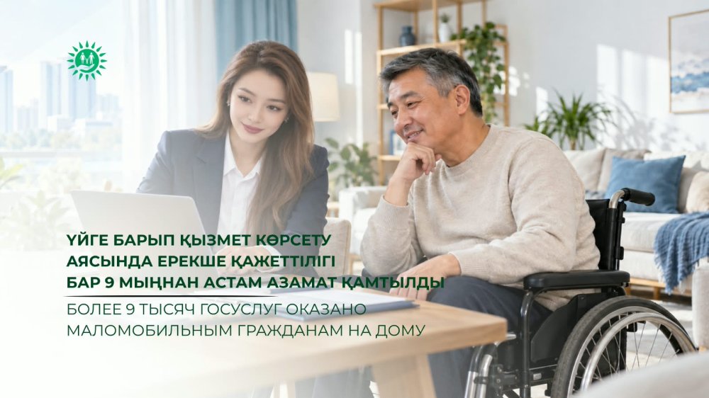 Үйге барып қызмет көрсету аясында ерекше қажеттілігі бар 9 мыңнан астам азамат қамтылды