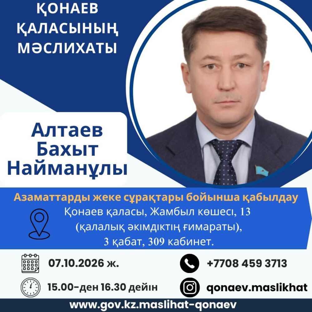 Азаматтарды жеке сұрақтары бойынша қабылдау