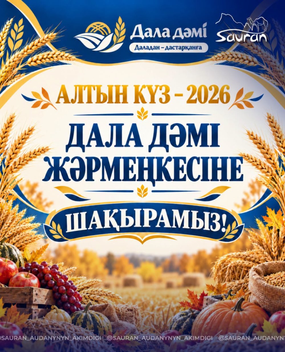САУРАН АУДАНЫНДА «АЛТЫН КҮЗ – 2026» ЖӘРМЕҢКЕСІ ӨТЕДІ