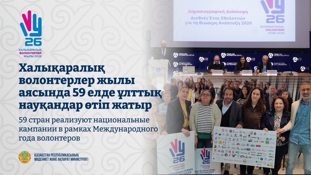 Халықаралық волонтерлер жылы аясында 59 елде ұлттық науқандар өтіп жатыр