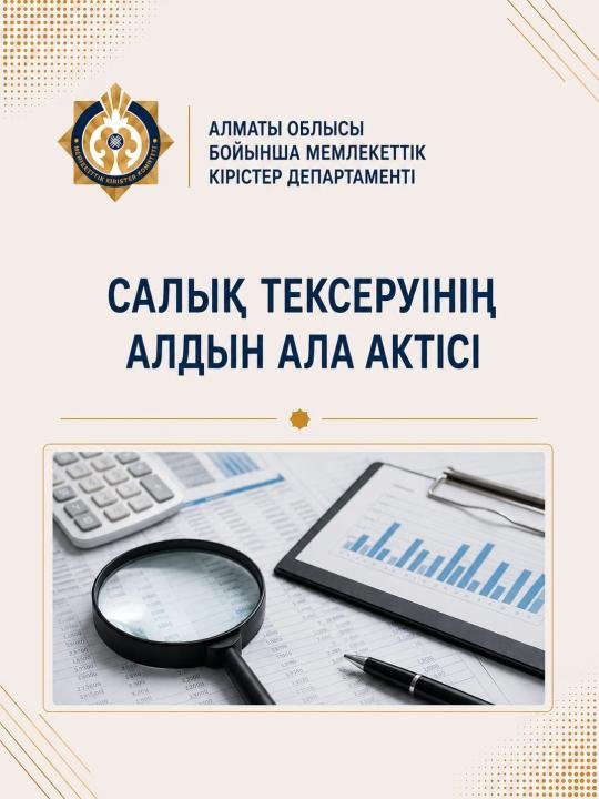 Салықтық тексерудің алдын ала актісі