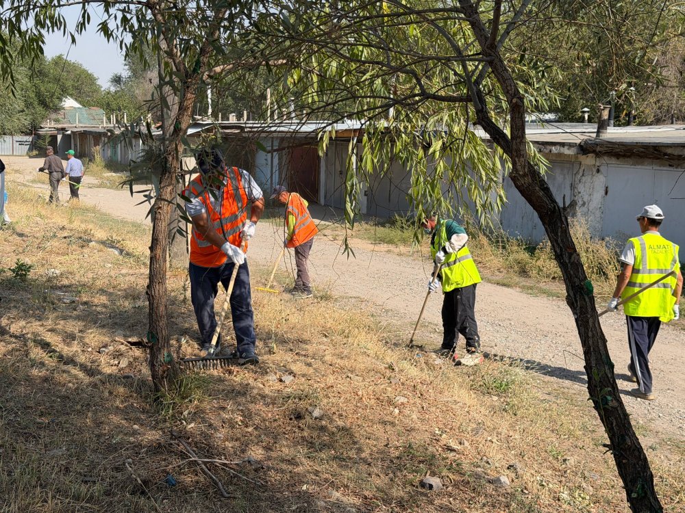 Әуезов ауданында Қарғалы өзенінің жағалауында кезекті сенбілік өтті