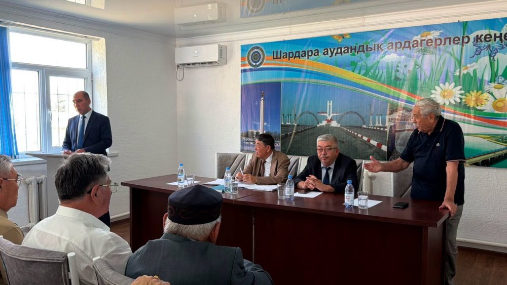 ШАРДАРА АУДАНЫНДА АРДАГЕРЛЕРМЕН БІРЛЕСКЕН МӘЖІЛІС ӨТТІ