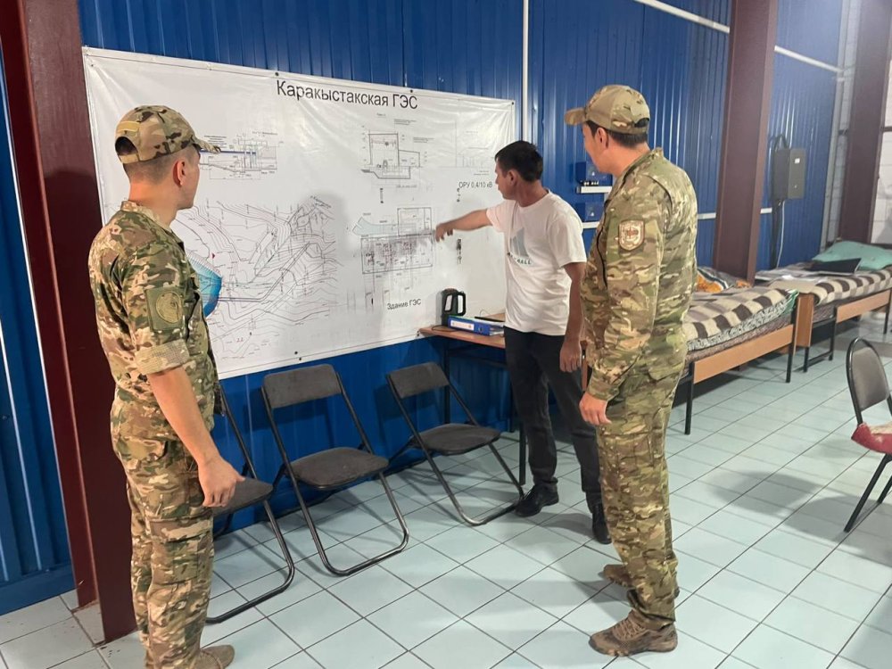 Қарақыстақ су электр станциясында өрт-тактикалық сабақ өткізілді