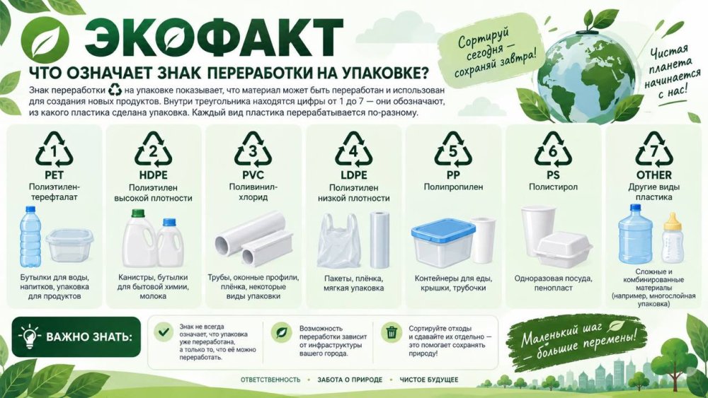 ЭКОФАКТ | Қаптамадағы қайта өңдеу белгісі нені білдіреді?