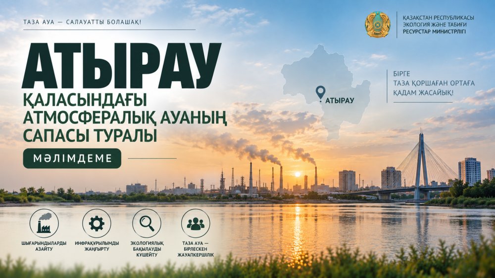 Атырау қаласындағы атмосфералық ауаның сапасы туралы мәлімдеме