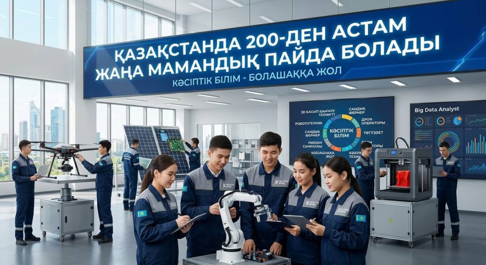 Қазақстанда 200-ден астам жаңа мамандық пайда болады