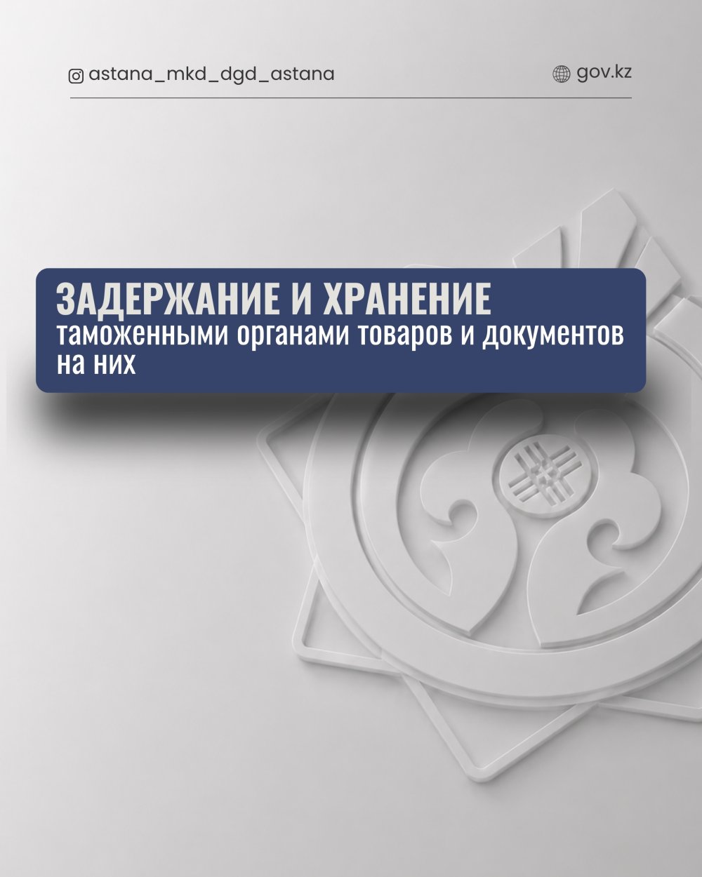 Кеден органдарының тауарларды және оларға арналған құжаттарды кідіртуі және сақтауы.