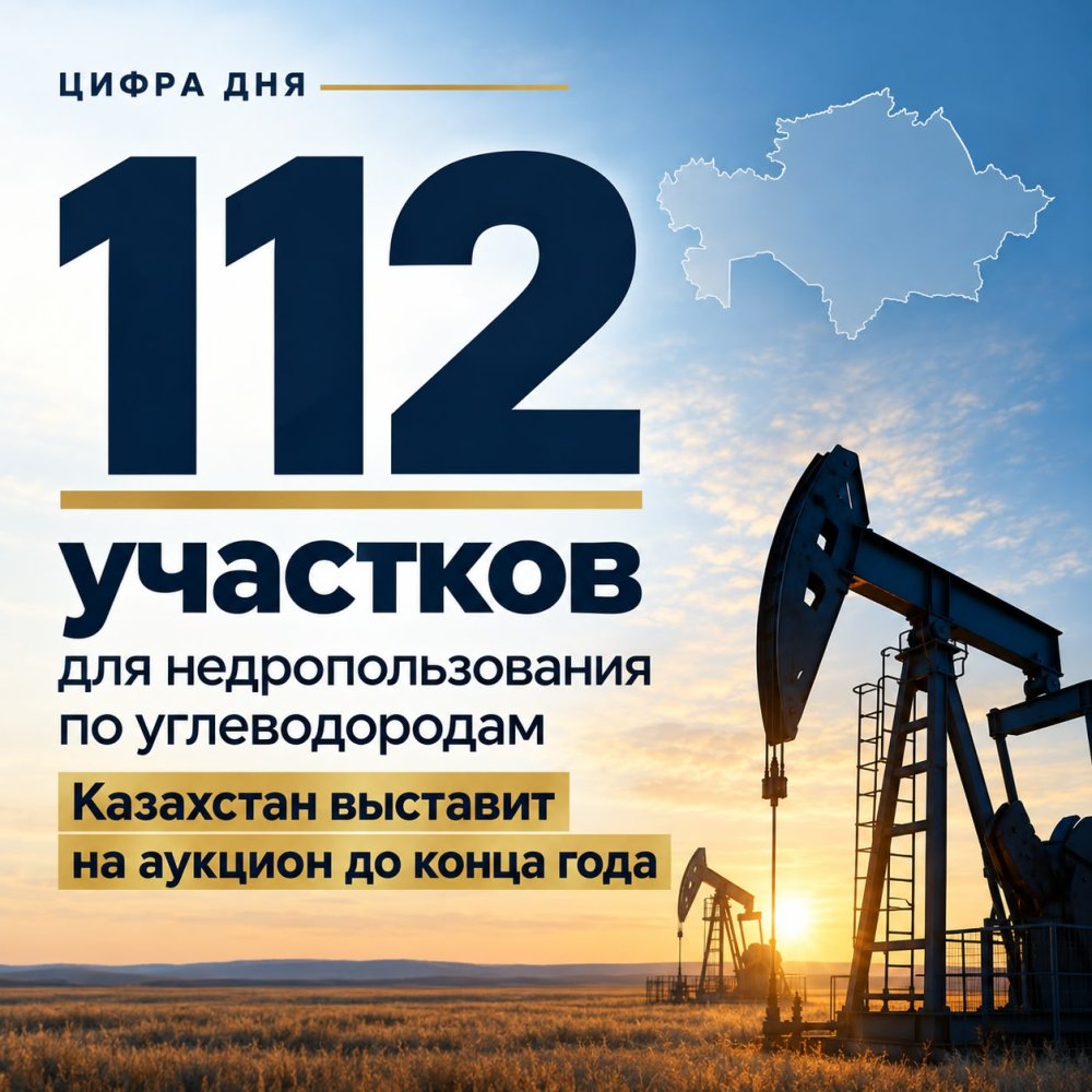 Жыл соңына дейін жер қойнауын пайдалануға арналған 112 учаске аукционға шығады