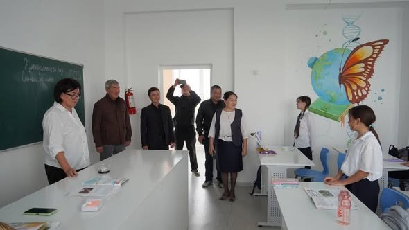 Аудан әкімі № 1 Ленинград мектебінде болды