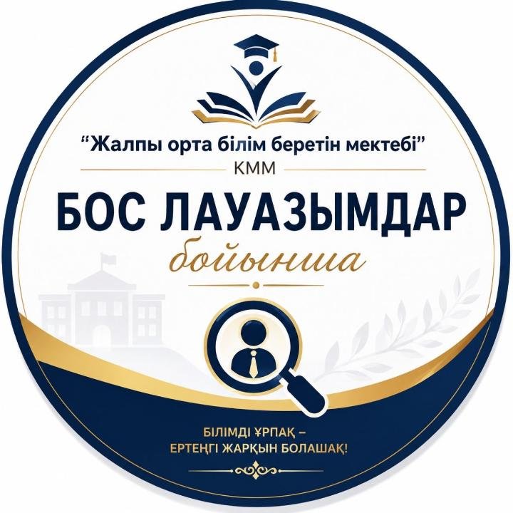 «Жалпы орта білім беретін мектебі” КММ бос жұмыс орындарына конкурс жариялайды.
