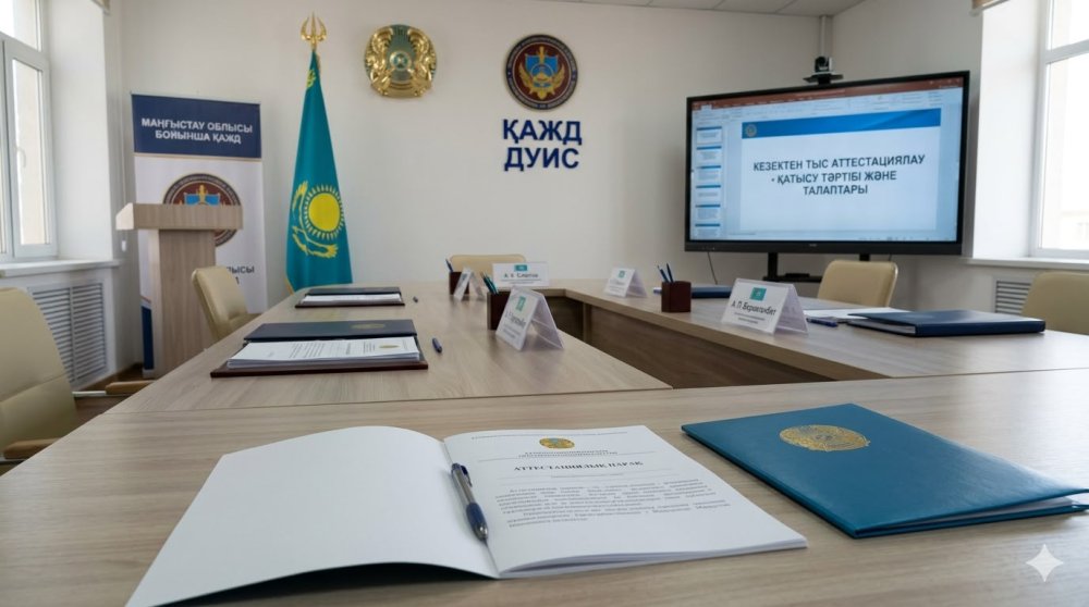 Маңғыстау облысы бойынша ҚАЖД қызметкерлерін кезектен тыс аттестаттаудан өткізу