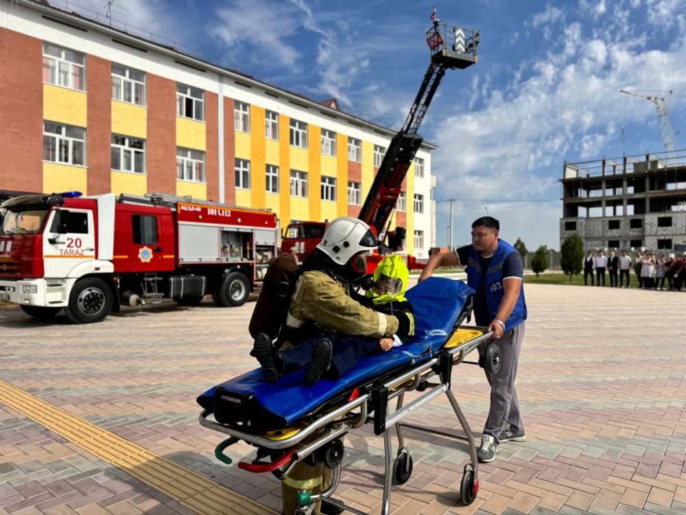 Тараз қаласындағы №61 мектепте сейсмикалық жаттығу өтті