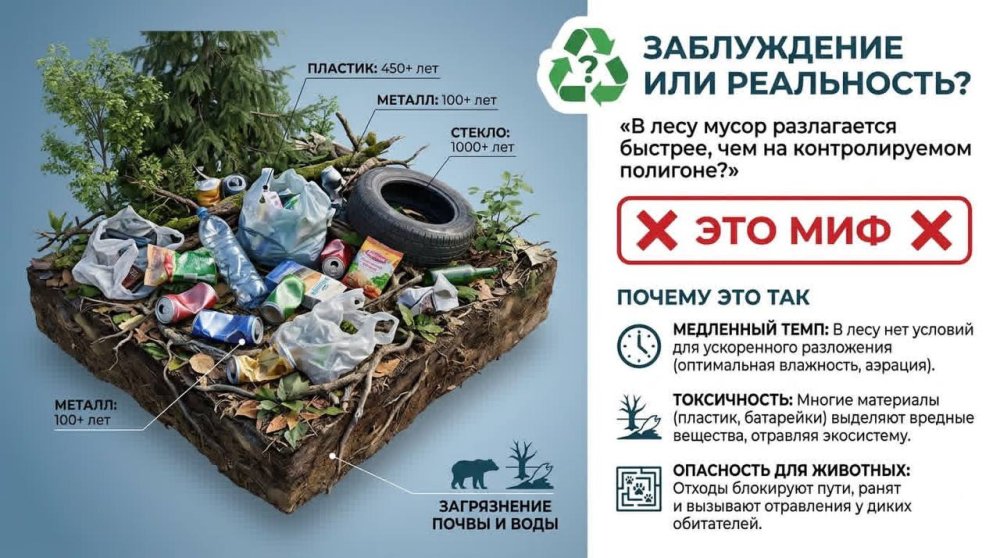 Миф пе, шындық па? Қоқыс орманда тезірек ыдырай ма?