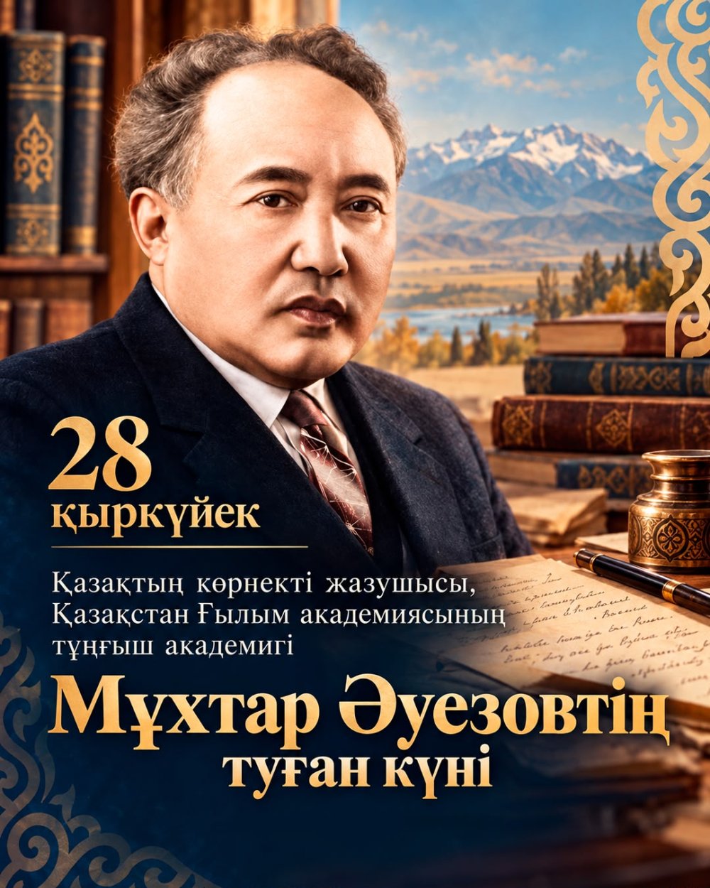 Бүгін – Мұхтар Әуезовтің туған күні