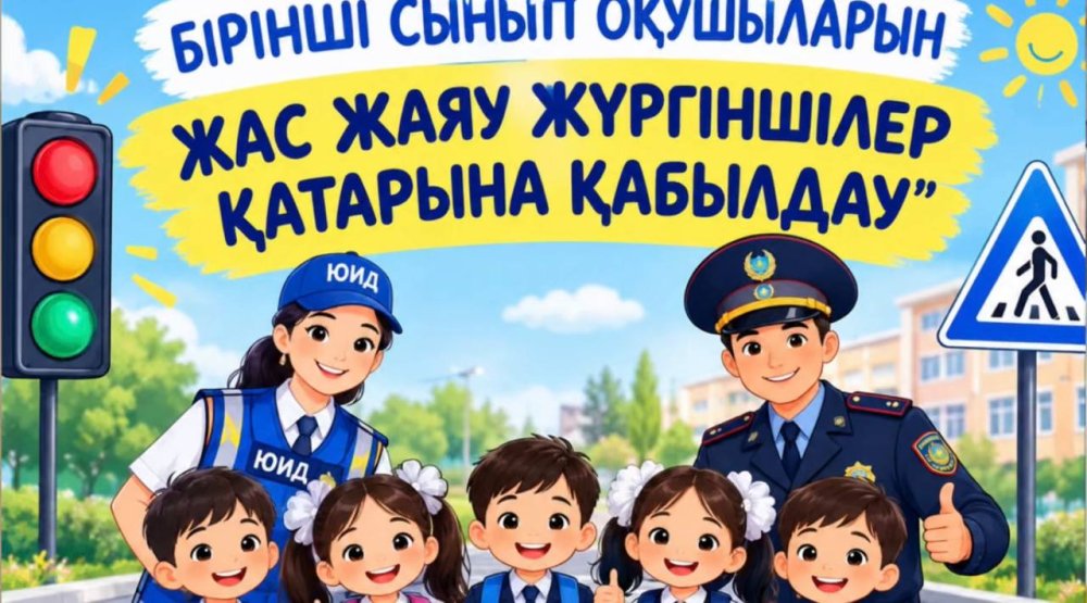 Абай облысында 300 бірінші сынып оқушысы жас жаяу жүргінші атанды