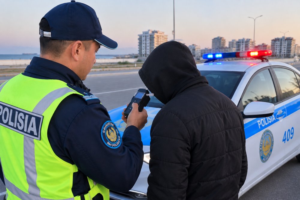 Ақтауда мас күйде көлік басқарған жүргізуші анықталды