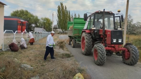 САУРАН АУДАНЫНДА АБАТТАНДЫРУ ЖӘНЕ САНИТАРЛЫҚ ТАЗАЛЫҚ ЖҰМЫСТАРЫ ЖҮРГІЗІЛДІ