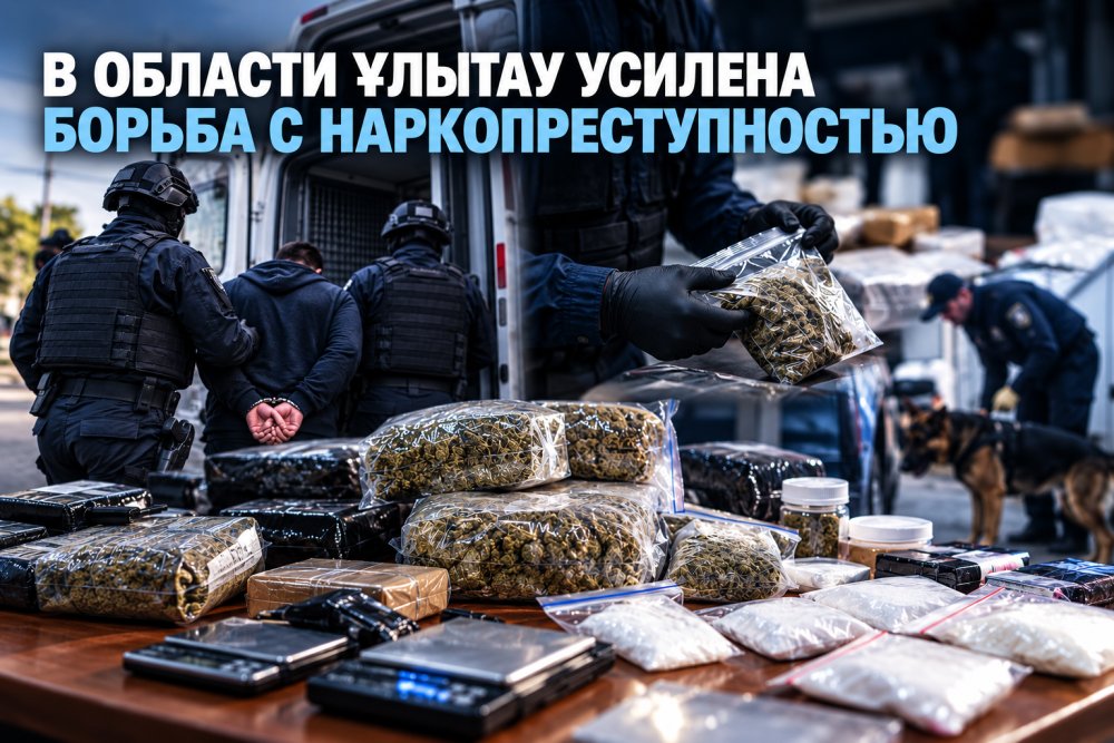 Ұлытау облысында есірткі қылмысына қарсы жүйелі жұмыс күшейтілді