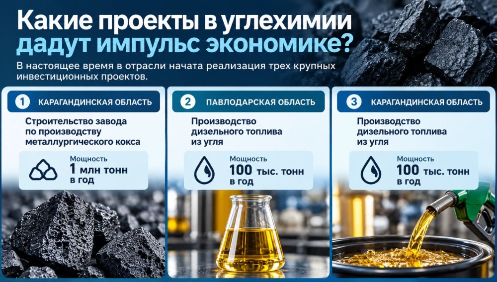 Көмір химиясы саласындағы қандай жобалар экономикаға серпін береді?