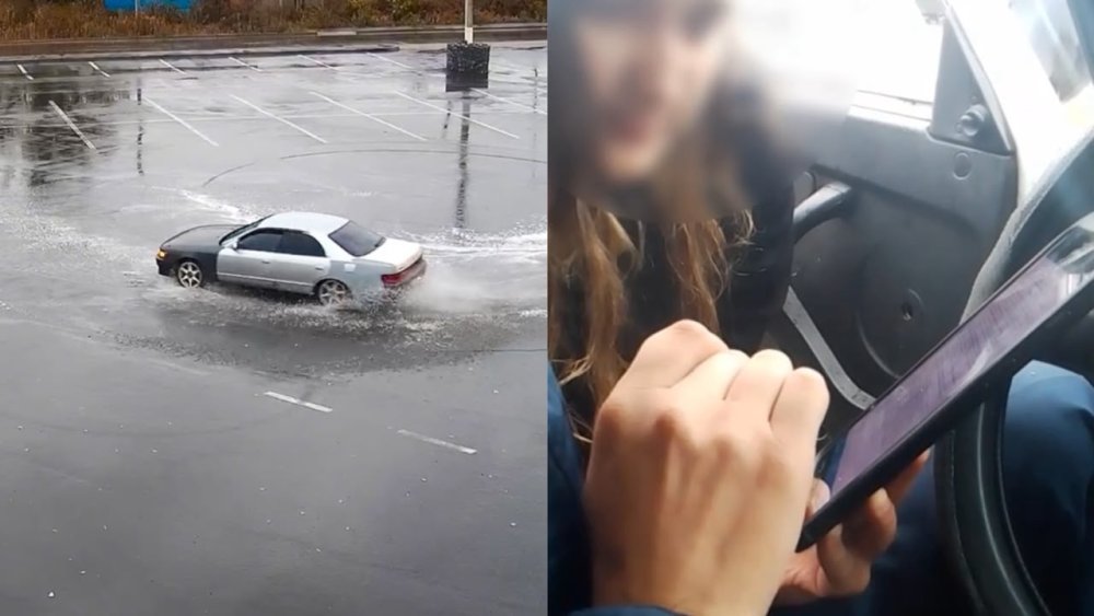 Өскеменде автотұрақтағы дрифт әкімшілік жауапкершілікпен аяқталды