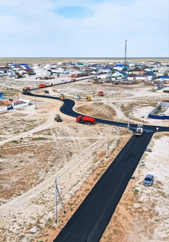 ЖАНБАЙ АУЫЛЫНДА ЖОЛ САПАСЫ ЖАҚСАРТЫЛУДА