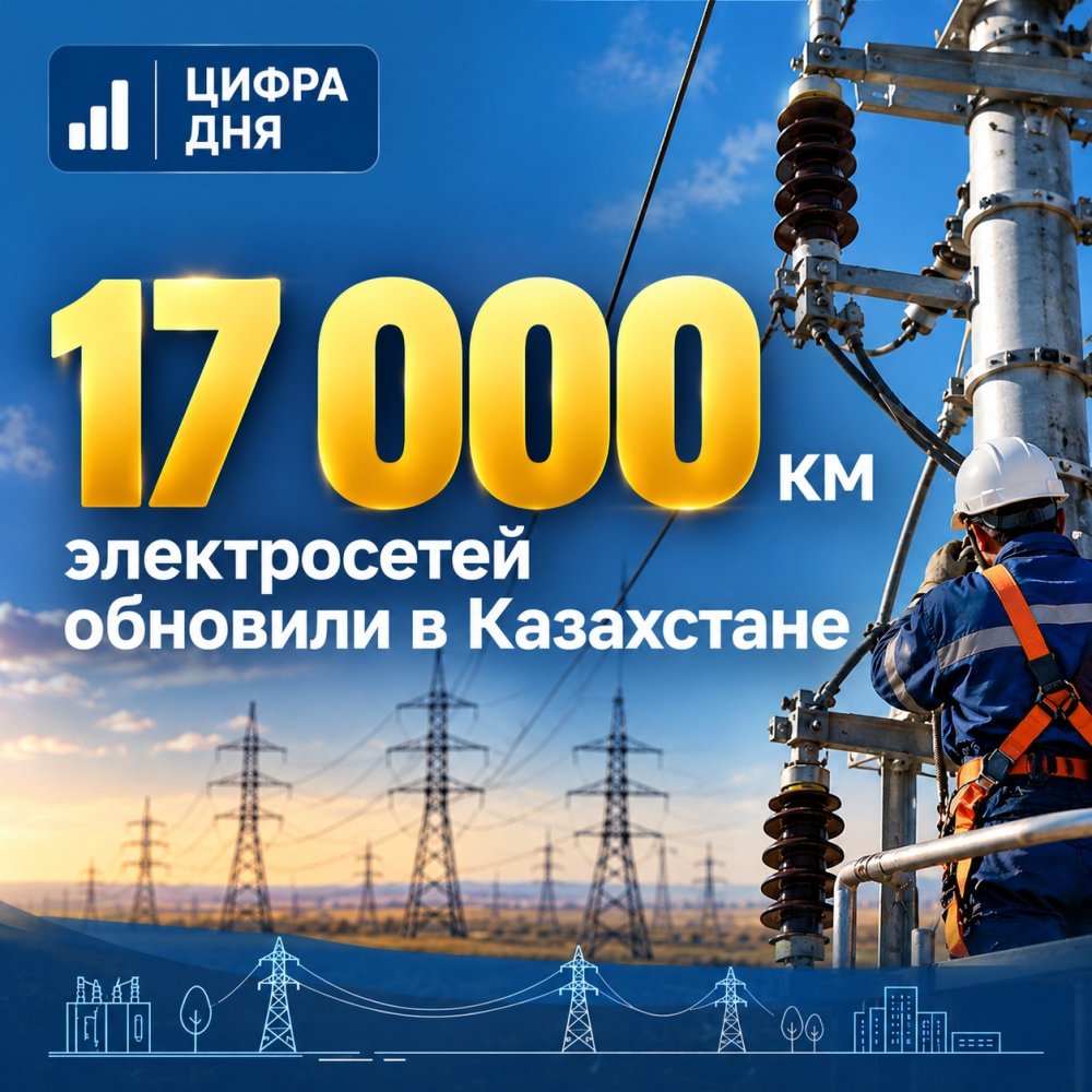 Қазақстанда 17 мың шақырым электр желілерін жаңғырту толық аяқталды