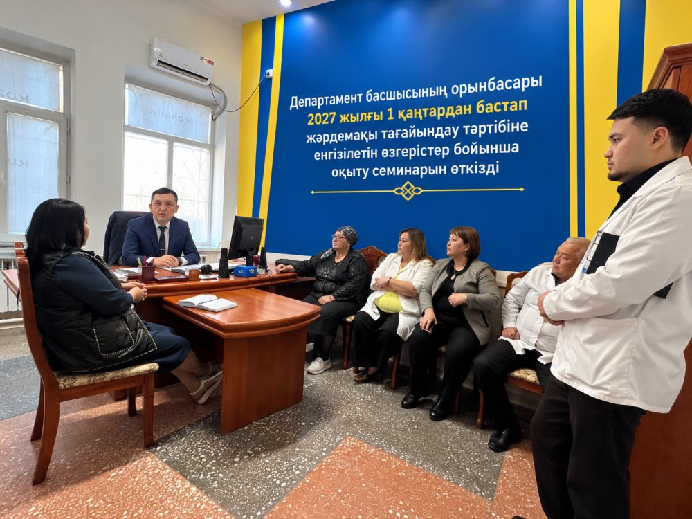 Департамент басшысының орынбасары 2027 жылғы 1 қаңтардан бастап жәрдемақы тағайындау тәртібіне енгізілетін өзгерістер бойынша оқыту семинарын өткізді