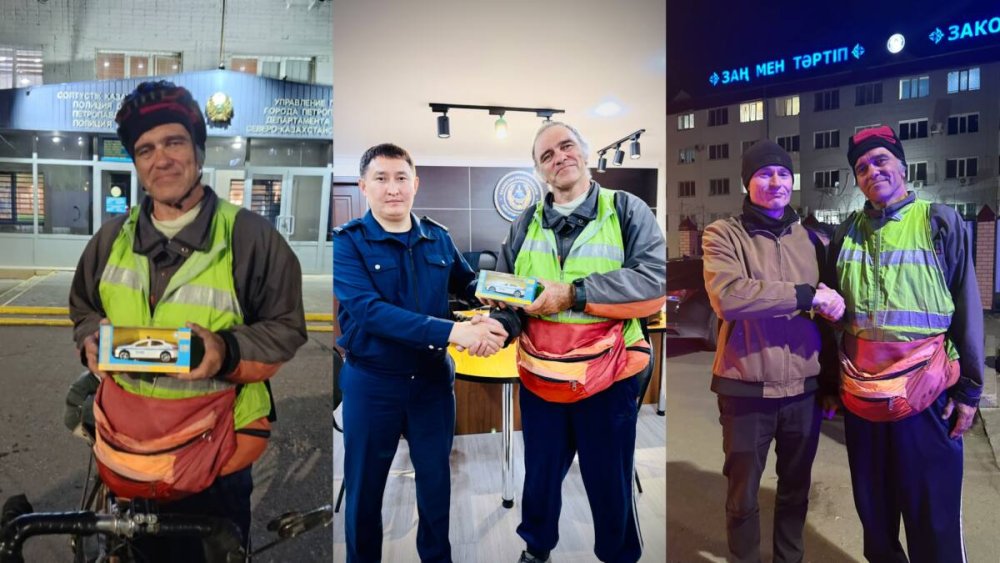 СҚО-да полиция шетелдік велосаяхатшыға көмек көрсетті