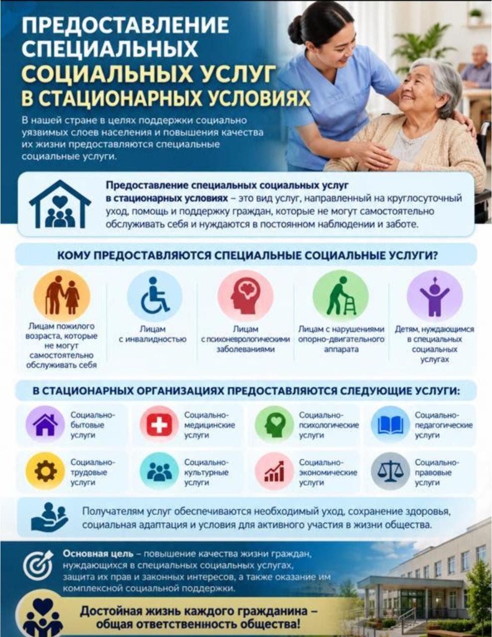 Стационар жағдайында арнаулы әлеуметтік қызметтер көрсету