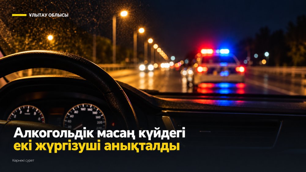 Ұлытау облысында алкогольдік масаң күйде көлік басқарған екі жүргізуші анықталды