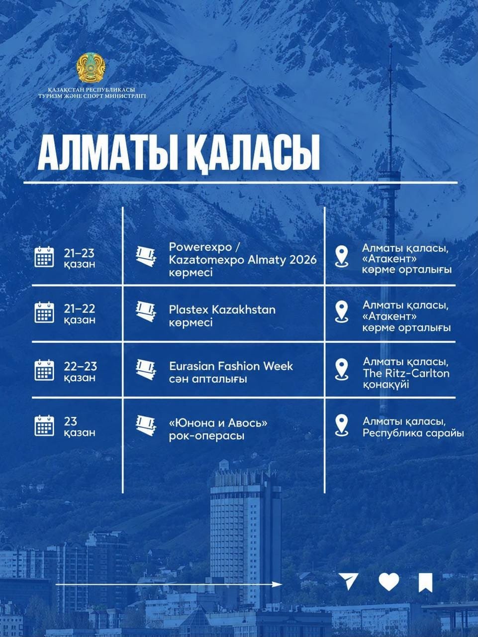 Келесі аптада Қазақстанда қандай іс-шаралар өтеді? — Фотосурет 9