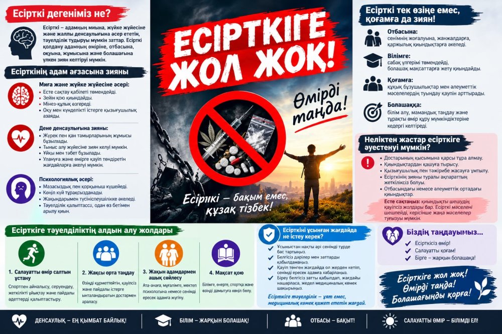 Есірткіге жол жоқ!