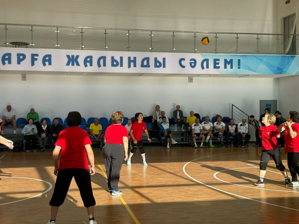 Астанада зейнеткерлер арасында Республика күніне орай волейболдан жарыс өтті — Фотосурет 2