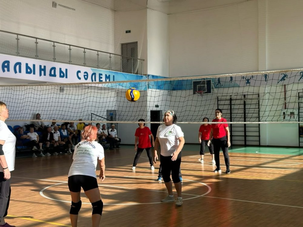Астанада зейнеткерлер арасында Республика күніне орай волейболдан жарыс өтті — Фотосурет 3