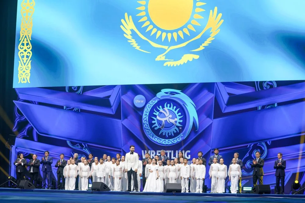 Астанада күрес түрлерінен әлем чемпионатының ашылу салтанаты өтті — Фотосурет 6