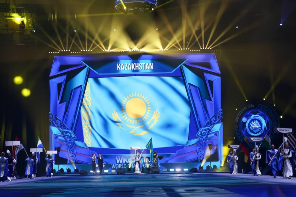 Астанада күрес түрлерінен әлем чемпионатының ашылу салтанаты өтті — Фотосурет 9