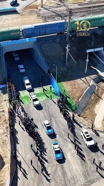 Жуалы ауданында теміржол арқылы өтетін автожол өткелі ашылды