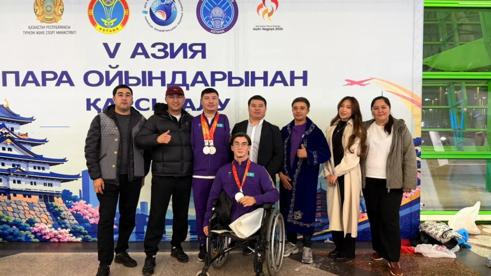 V Азия Пара ойындарында күміс жүлде алған спортшылар елге оралды — Фотосурет 1