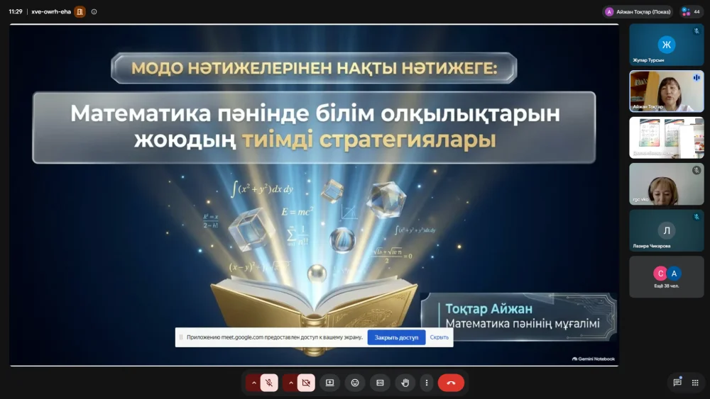 «Математика мен физика сабақтарындағы жасанды интеллект: тиімділік, әдістеме, нәтиже» онлайн семинар қорытындысы — Фотосурет 5