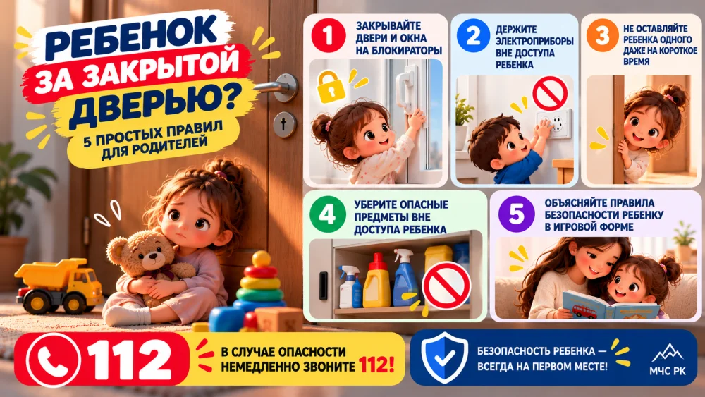 Бала жабық есіктің ар жағында қалса: ата-аналар не істеуі керек?