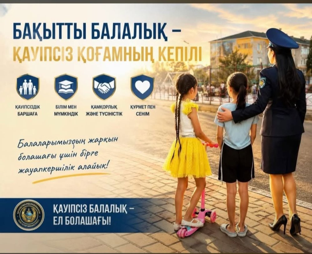 БАҚЫТТЫ БАЛАЛЫҚ – ҚАУІПСІЗ ҚОҒАМНЫҢ КЕПІЛІ