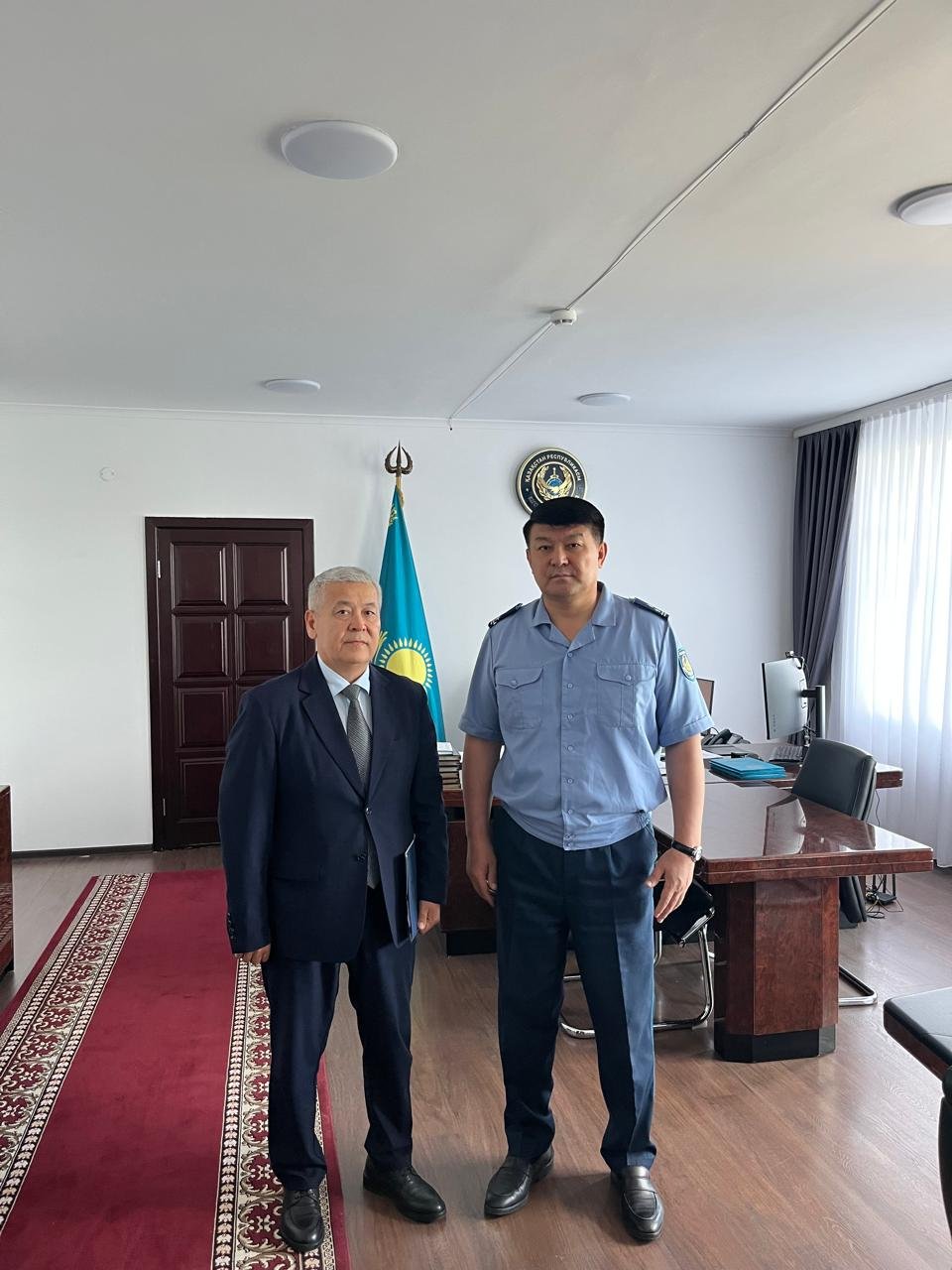 Ұлытау облысы Полиция департаментінің бастығымен кездесу өткізді