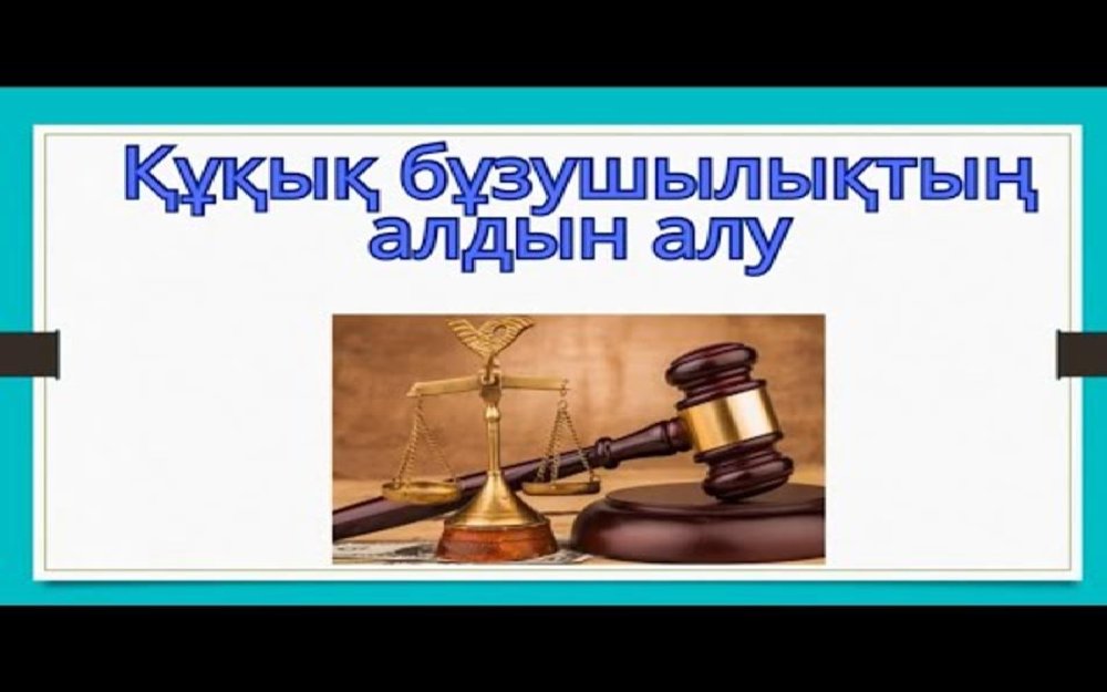 Шілде айының құқық бұзушылықтың алдын алу жөніндегі Жоспарды орындау нәтижелері туралы ақпарат