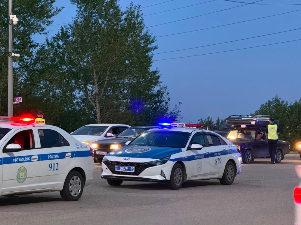 СҚО жолдарында полицейлер үш күнде мыңнан астам құқық бұзушылықты анықтады